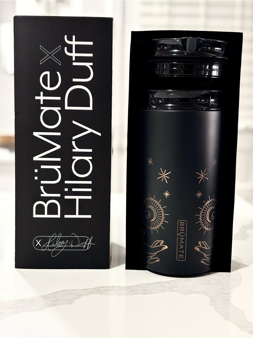 RARE NEW BrüMate Hilary Duff Black Celestial Midnight Meditation Chiller Pitcher